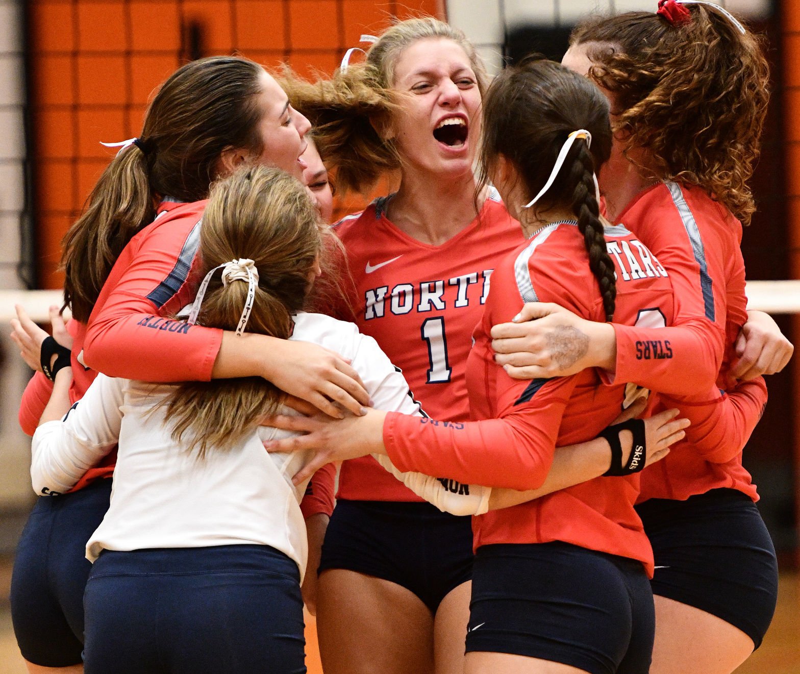East vs North district volleyball